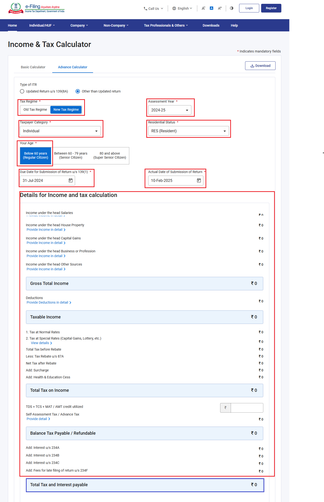 Income Tax Calculator