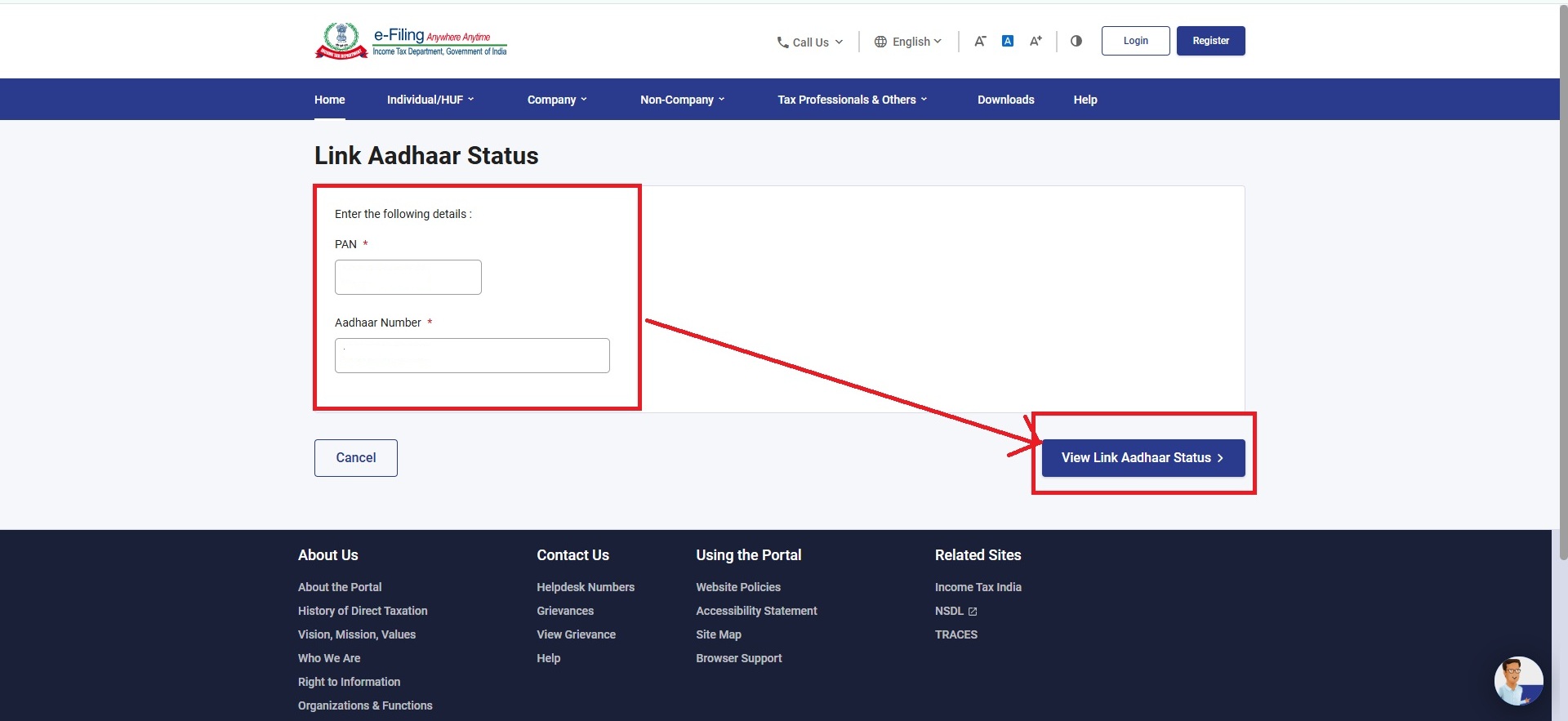 LINK AADHAR STATUS 2.2